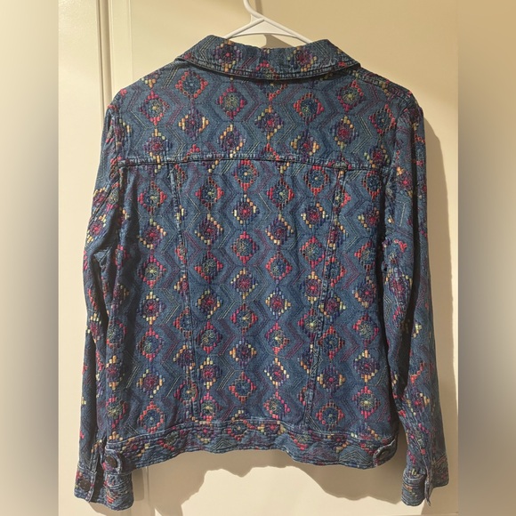 Patterned Denim Shacket - Picture 2 of 3